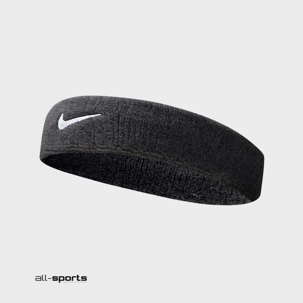 Nike Swoosh Headband Unisex Περιμετωπιο Μαυρο
