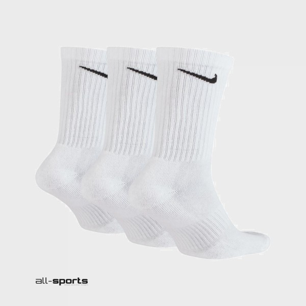 Nike Everyday Lightweight Crew Socks 3 Pair Λευκο