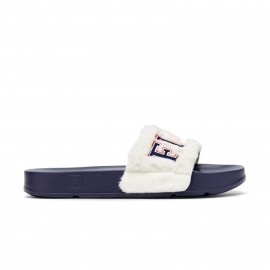 Fila Drifter Furry Collegiate Λευκο - Μπλε