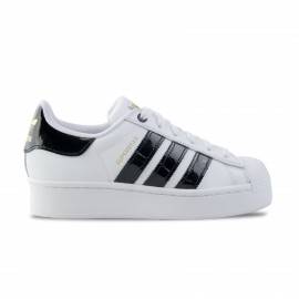 Adidas Originals Superstar Bold Stripes Γυναικειο Παπουτσι Λευκο - Μαυρο