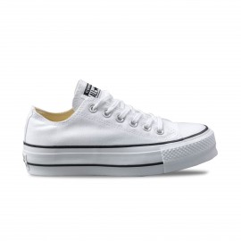 Converse All Star Chuck Taylor Flatform Low Γυναικειο Παπουτσι  Λευκο