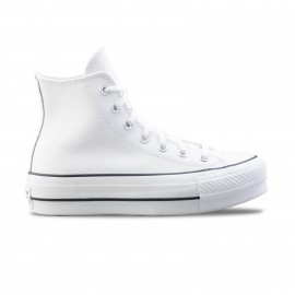 Converse Chuck Taylor All Star Lift Leather Platform Γυναικειο Παπουτσι Λευκο