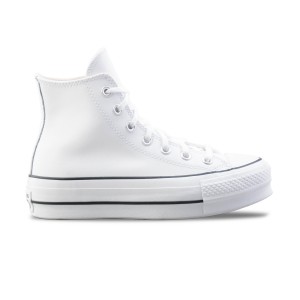Converse Chuck Taylor All Star Lift Leather Platform Γυναικειο Παπουτσι Λευκο