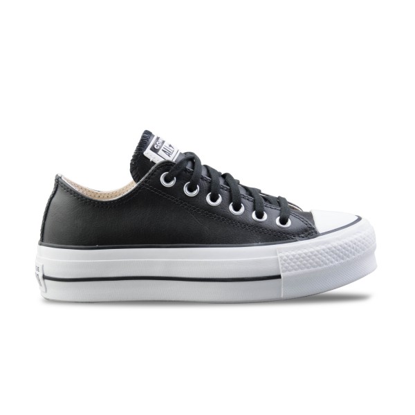 Converse All Star Lift Clean Leather Γυναικειο Παπουτσι Μαυρο