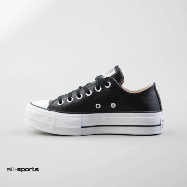 Converse All Star Lift Clean Leather Γυναικειο Παπουτσι Μαυρο