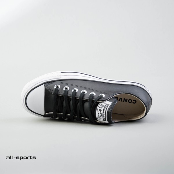 Converse All Star Lift Clean Leather Γυναικειο Παπουτσι Μαυρο