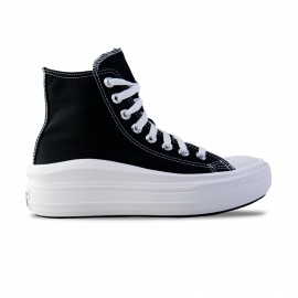 Converse Chuck Taylor All Star Move High Μαυρο - Λευκο