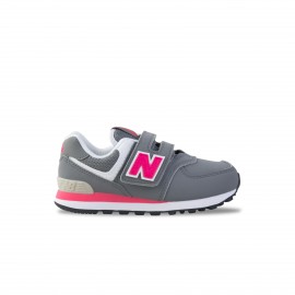 New Balance 574 Παιδικο Παπουτσι Γκρι - Ροζ