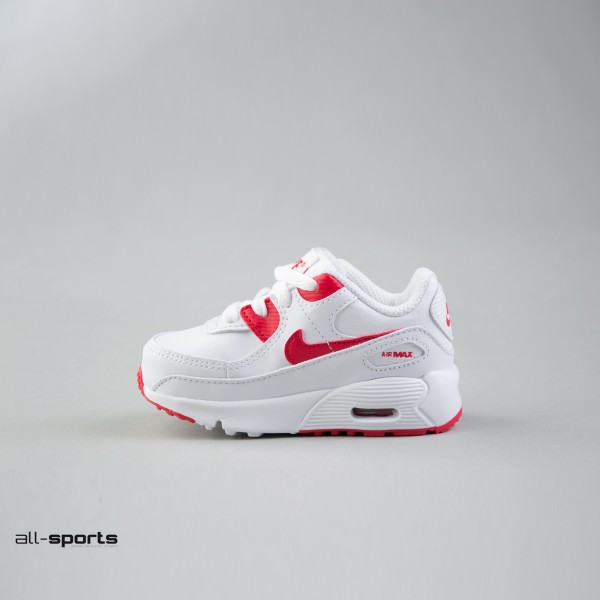 Nike Air Max 90 Td Δερματινο Λευκο - Κοκκινο