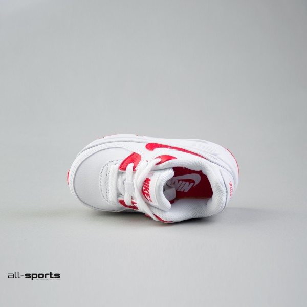 Nike Air Max 90 Td Δερματινο Λευκο - Κοκκινο