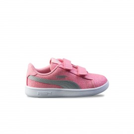 Puma Smash V2 Glitz K Ροζ - Γκρι