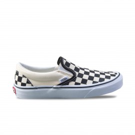 Vans Slip-On Checkerboard Unisex Παπουτσι Λευκο Μαυρο 