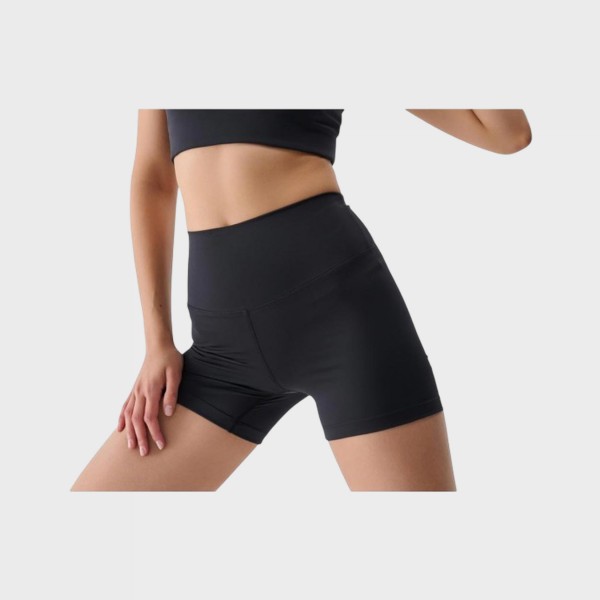 4F Sportstyle 4FDRY Slim High Waist Γυναικειο Σορτσακι Μαυρο