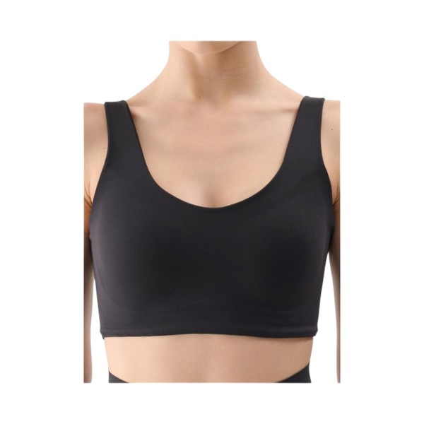 4F Sportstyle Training Medium Support Γυναικειο Μπουστο Μαυρο
