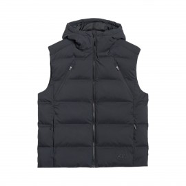 4F Casual Hooded Ανδρικο Αμανικο Μπουφαν Μαυρο