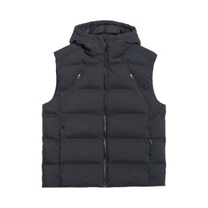 4F Casual Hooded Ανδρικο Αμανικο Μπουφαν Μαυρο