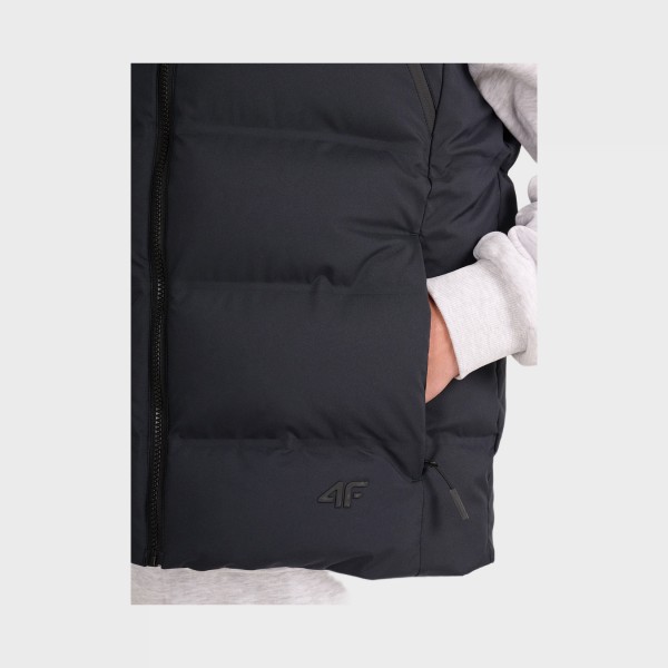 4F Casual Hooded Ανδρικο Αμανικο Μπουφαν Μαυρο