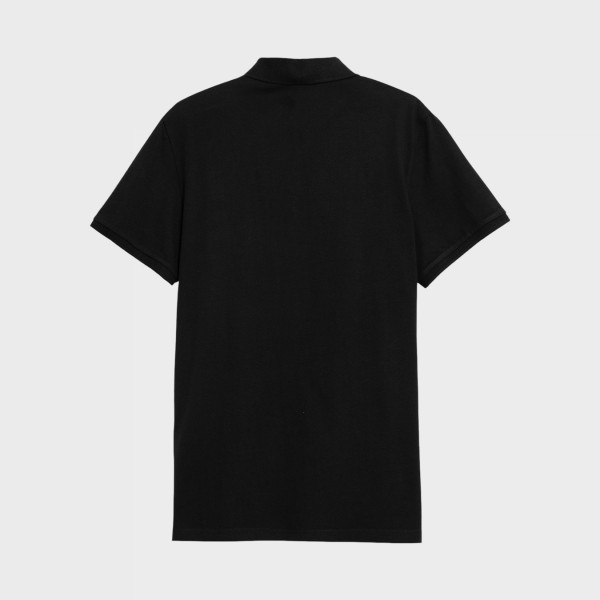 4F Regular Polo Small Logo Ανδρικη Μπλουζα Μαυρη
