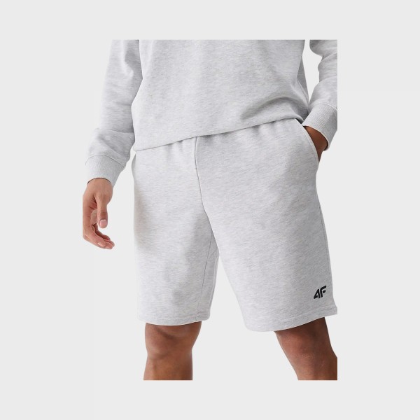 4F Sportstyle Mid Waist Small Logo Ανδρικη Βερμουδα Γκρι