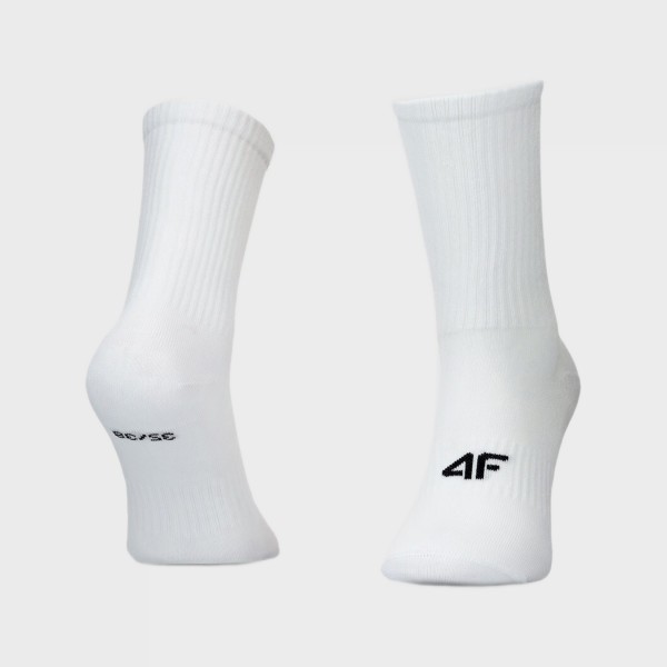 4F Long Logo 3 Ζευγη Unisex Καλτσες Λευκες