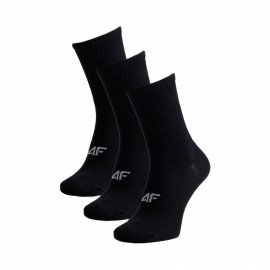 4F Long Logo 3 Ζευγη Unisex Καλτσες Μαυρες