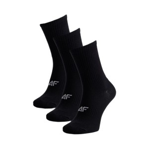 4F Long Logo 3 Ζευγη Unisex Καλτσες Μαυρες