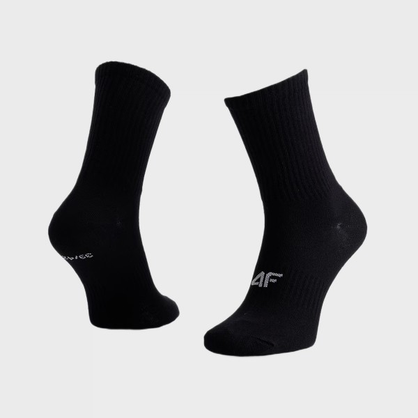 4F Long Logo 3 Ζευγη Unisex Καλτσες Μαυρες
