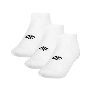 4F Low Cut Logo 3 Ζευγη Unisex Καλτσες Λευκες