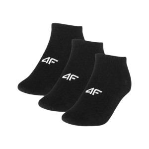 4F Low Cut Logo 3 Ζευγη Unisex Καλτσες Μαυρες