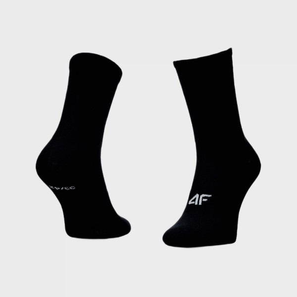 4F Mid Calf Logo 3 Ζευγη Unisex Καλτσες Μαυρες