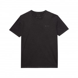 4F Everyday Casual Small Logo Oversized Ανδρικη Μπλουζα Μαυρη