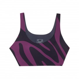 4F Sportstyle Yoga Medium Support Γυναικειο Μπουστο Μαυρο - Μωβ