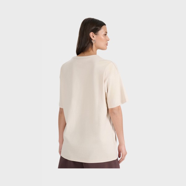 4F Loose Fit Hip Lenght Small Logo Unisex Tee