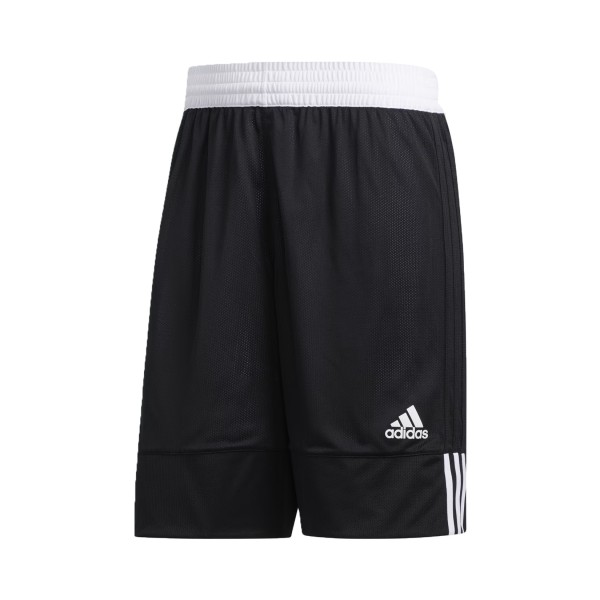 Adidas 3 Stripes Speed Reversible Basketball Ανδρικη Βερμουδα Μαυρη - Λευκη