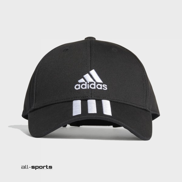 Adidas Baseball 3-Stripes Twill Unisex Καπελο Μαυρο