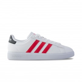 Adidas Grand Court Cloudfoam Ανδρικο Παπουτσι Λευκο - Κοκκινο