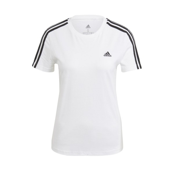 Adidas Loungewear Essentials Slim 3-Stripe Γυναικεια Μπλουζα Λευκη