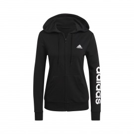 Adidas Essentials Logo Full-Zip Γυναικεια Ζακετα Μαυρη