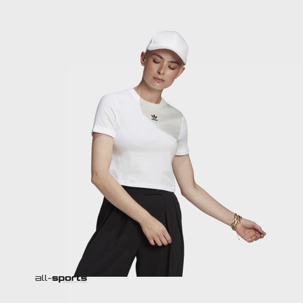 Adidas Originals Adicolor Classic Roll Up Sleeve Γυναικεια Μπλουζα Λευκη