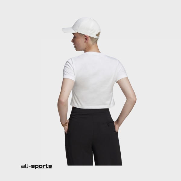 Adidas Originals Adicolor Classic Roll Up Sleeve Γυναικεια Μπλουζα Λευκη