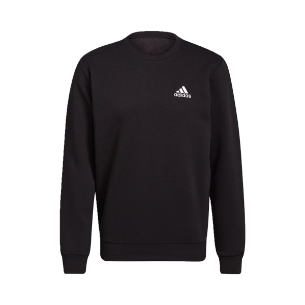 Adidas Sportswear Feel Cozy Chest Logo Crew Neck Ανδρικη Μπλουζα Μαυρη