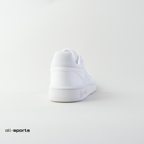 Adidas Hoops On The Court Εφηβικο Παπουτσι Λευκο