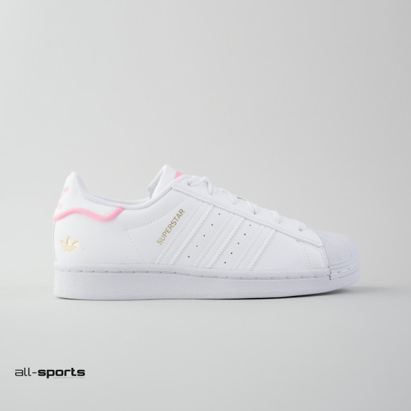 Adidas Originals Superstar Εφηβικο Παπουτσι Λευκο - Ροζ