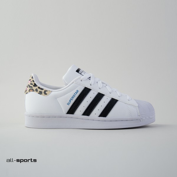 Adidas Originals Superstar Εφηβικο Παπουτσι Λευκο - Λεοπαρ