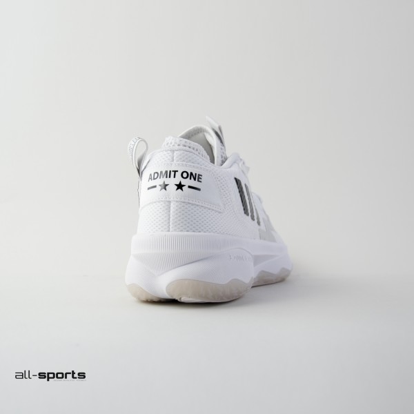Adidas Dame 8 Ανδρικο Παπουτσι Μπασκετ Λευκο