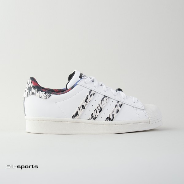 Adidas Originals Superstar Γυναικειο Παπουτσι Λευκο - Ανιμαλ