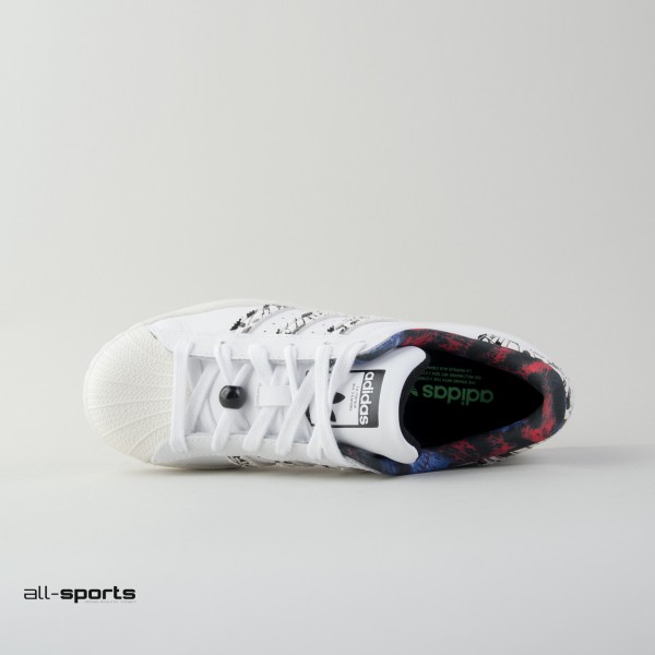 Adidas Originals Superstar Γυναικειο Παπουτσι Λευκο - Ανιμαλ