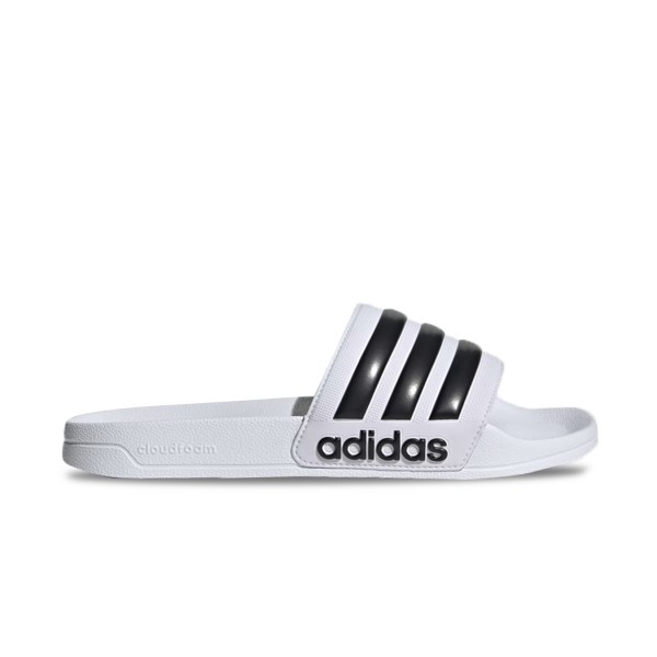 Adidas Adilette Shower 3 Stripes Classic Logo Unisex Παντοφλα Λευκο - Μαυρο