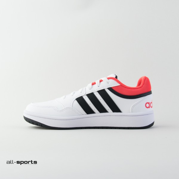 Adidas Originals Hoops 3.0 Low Unisex Παπουτσι Λευκο - Μαυρο