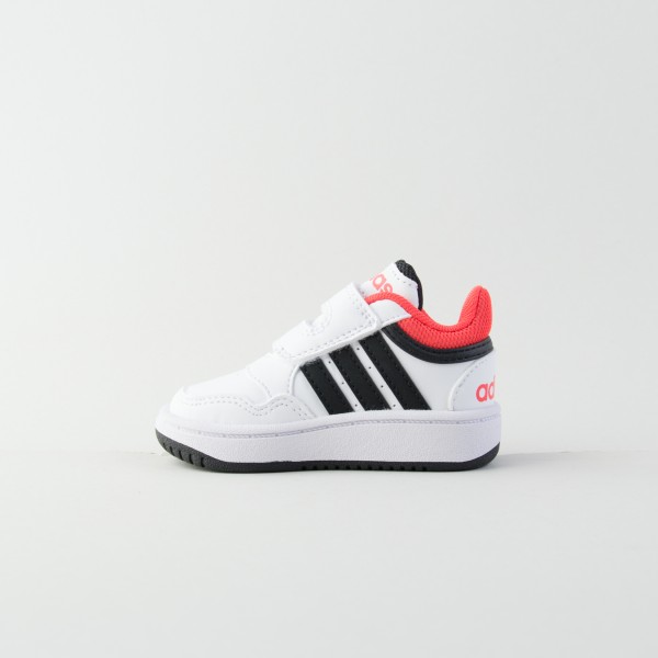 Adidas Sportswear Hoops Mid Παιδικο Παπουτσι Λευκο - Μαυρο - Κοκκινο